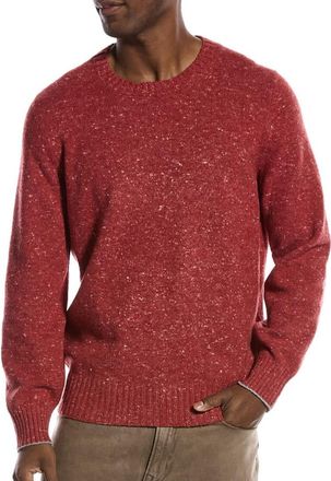 Brunello Cucinelli Red Cashmere Crewneck Sweater, Brand Size 54 (US Size 44)