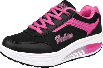 Generic Womens Arch Support Running Trainers Women Wide Fit Plantar Fasciitis Shoes Fashion Mesh Heightening Shoes Soft Bottom Rocking Wide Fit Womens Green S