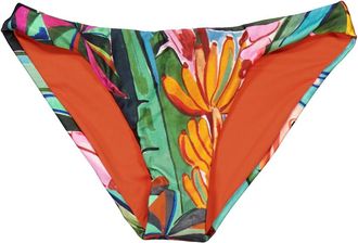 Farm Rio Banana Foliage Print Bikini Bottoms, Size X-Small