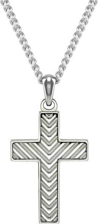 Vincero Cross Pendant Necklace in Silver at Nordstrom