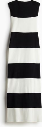 H&M Geripptes Tubekleid - White