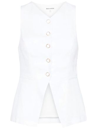 Reformation Aspen linen top - White