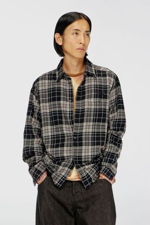 Diesel Distressed shirt in check flannel - Shirts - Man - Multicolor