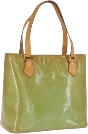Louis Vuitton Pre-owned Leren Tote Bag - Dames - Vintage Shopper - Groen - ONE Size - Leer - Vintage