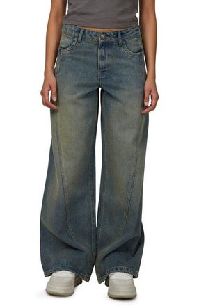 Good For Nothing Baggy Vintage Wash Seam Denim Jeans in Blue at Nordstrom, Size 14 Uk