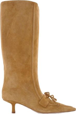Burberry Knee-High Suede Storm Boots, Brand Size 36 (US Size 6)