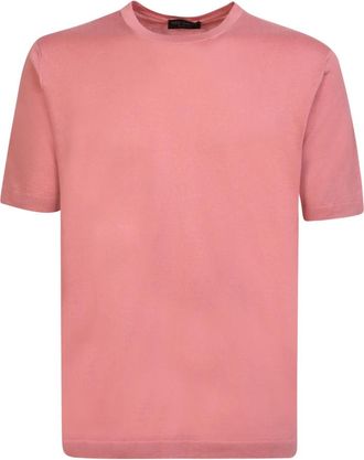 Dell'Oglio T-Shirts - Heren - T-shirts - Roze - XL - Tops
