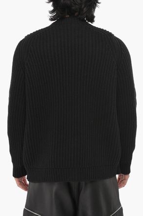 Off-white Pullover in Misto Cotone METEOR con Dettaglio in Doppio Tessuto Off-White