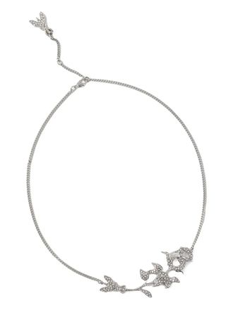 Patrizia Pepe rose-embellished necklace - Silver