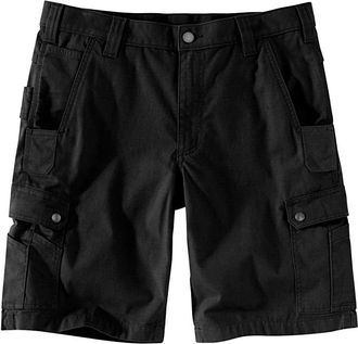 Carhartt Work in Progress Rugged Flex Relaxed Fit Ripstop Cargo Work Shorts Mens Shorts Black : 36, Polyester/Elastane/Cotton