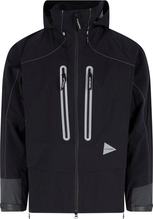 And Wander Black Pertex Shield Waterproof Technical Jacket
