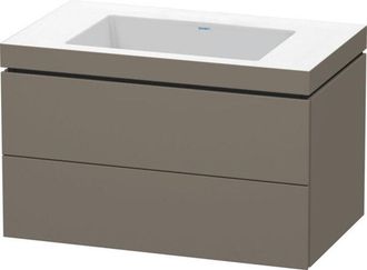 Duravit Lavamanos Duravit L-cube Con Base Mural, 80x48 Cm, 2 Cajones, Sin