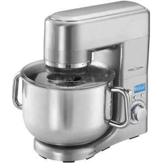 Profi Cook Proficook Km1096 Batidora Amasadora Reposter&iacute;a Semi-profesional, 10 L, 8 Velocidades, Cuerpo Metal, 3 Accesorios 1500w Plata