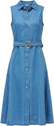 Salsa Denim Blousejurk - Dames - Shirt Kleedjes - Blauw - S - Denim - Kleedjes