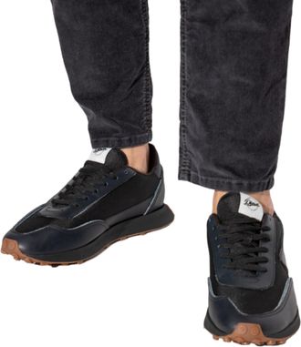 Diesel Mens S-Racer LC Leather Casual Black Shoes - Size EU 46