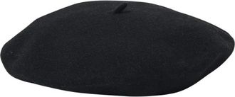 Borsalino Classic Beret Hat - Dames - Hoeden - Zwart - ONE Size - Accessoires