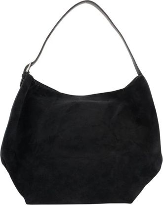 Toteme Belted Suede Tote - Dames - Shoppers - Zwart - ONE Size - Su&egrave;de - Tassen
