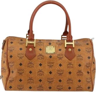 MCM Pre-owned Handbags, female, Brown, Size: ONE SIZE Pre-owned Canvas Handbag