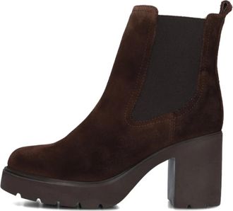 Unisa Bruine Su&egrave;de Chelsea Laarzen voor de Herfst - Dames - Laarzen met Hak - Bruin - 39 EU - Su&egrave;de - Schoenen
