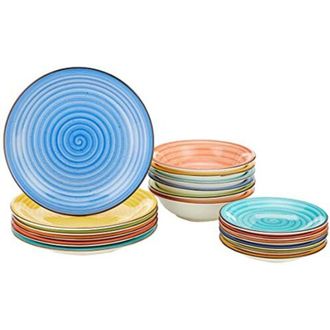 Tognana Servizio tavola 18 Pezzi Art Pepper, Stoneware, Multicolore - Tognana