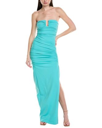 Susana Monaco Angle Wire Strapless Gathered Maxi Dress