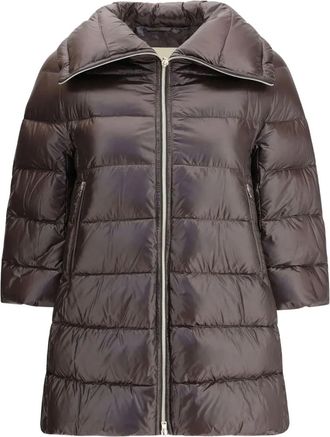 Herno Cappotto trapuntato a collo alto - Marrone