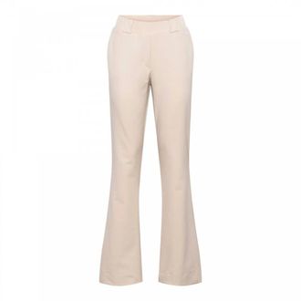 &Co Woman Penelope Flare Travel - Dames - Broeken - Beige - Maat: 2XL Polyamide