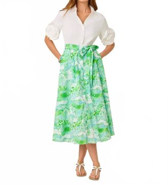 Lilly Pulitzer Sonaire Midi Shirtdress In Capri Blue Galloping Gals