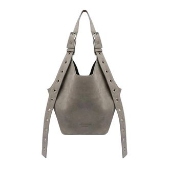 Dondup Shoulder Bags, female, Gray, Size: ONE SIZE Small Hobo Bag