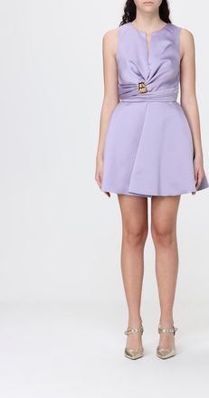 Elisabetta Franchi Abito mini in duchesse con dettaglio gioiello Elisabetta Franchi