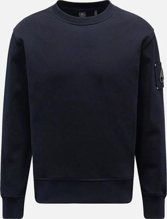 Moose Knuckles Mens Moose Knuckles Hartsfield Crew Neck Sweatshirt 833 Navy - Black - Size: 38
