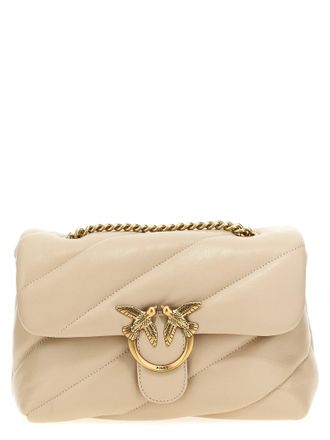 Pinko Classic Love Puff Crossbody Bags Beige