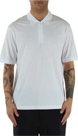 A|X Armani Exchange Half-Zip Polo - Heren - Polos - Wit - S - Katoen - Tops
