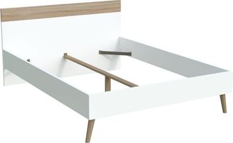 Weber Industries cama de 2 plazas, blanca, 160x200