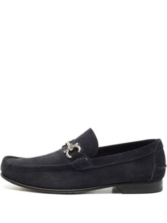 Ferragamo Gancini suede loafers - Blue