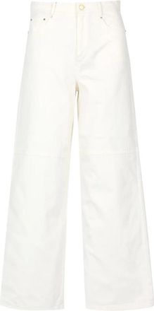 Max Mara Pantalones Anchos Ellisse - Jeans - Mujer - Blanco - 2XS