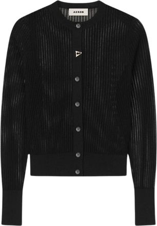 &Aacute;eron Truien & Vesten, Dames, Zwart, L, Geribbelde Cardigan
