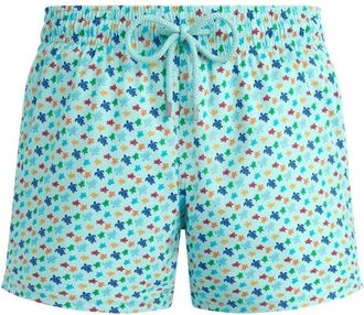 Vilebrequin Korte Micro Ronde Des Tortues Rainbow Stretch Zwembroek voor Heren - Heren - Strandmode - Blauw - L - Badmode
