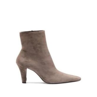 Saint Laurent Jill 95 Booties - female - Saint Laurent - Heeled Boots - Gray - 5 1/2 UK - Shoes