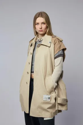 Miharayasuhiro W Sleeve Balmacaan Coat