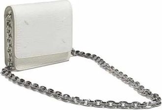 Maison Margiela Portemonnaies - Compact White Textured Leather Wallet With Removab - Gr. unisize - in Wei&szlig; - f&uuml;r Damen