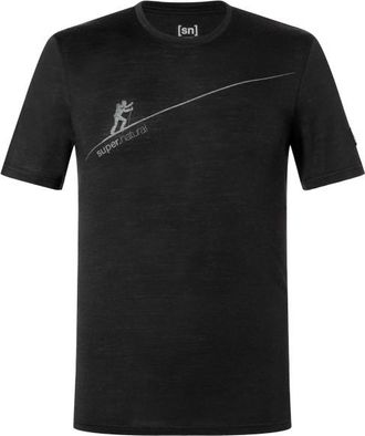 super.natural Haute Route Tee Merinoshirt f&uuml;r Herren | schwarz