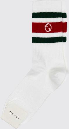 Gucci Calze in misto cotone a righe con monogram GG