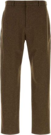Jil Sander Brown Flat Front Pants
