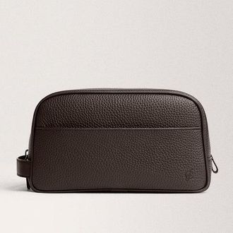 Carl Friedrik Large Washbag - Full-grain Leather - Dark Brown