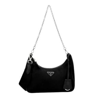 Prada Pre-owned Shoulder Bags, female, Black, Size: ONE SIZE Pre-owned Re-Edition 2005 Shoulder Bag
