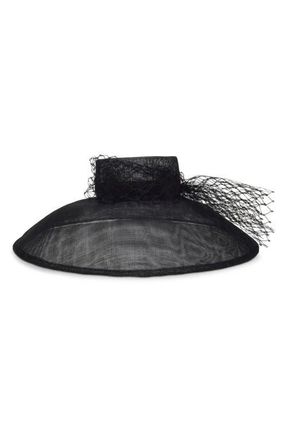 Gigi Burris Millinery Joan Hemp Mesh Sun Hat in Black at Nordstrom, Size Medium