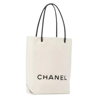 Chanel Pre-owned Tote Bags, female, White, Size: ONE SIZE Pre-owned Vintage Hand Bag