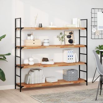 Berkfield Home Floating Shelf 160x30x4 cm Oil Finished Solid Wood Acacia in Brown | Size: 160 x 30 x 4 cm