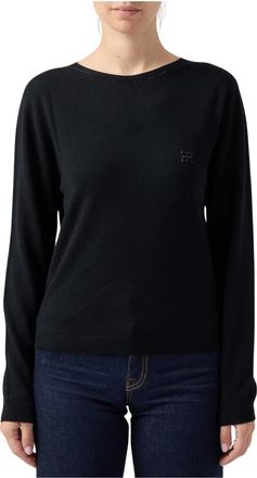 Ermanno Scervino Girocollo Swarovski - Dames - Ronde hals truien - Zwart - XL - Wol - Truien & Vesten